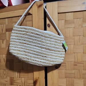 Elegant Cream and Tan Women's Shoulder Bag